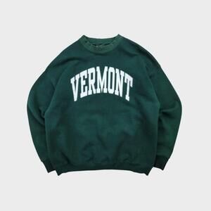 90S Vermont Collegiate Forest Green Crewneck Sweatshirt